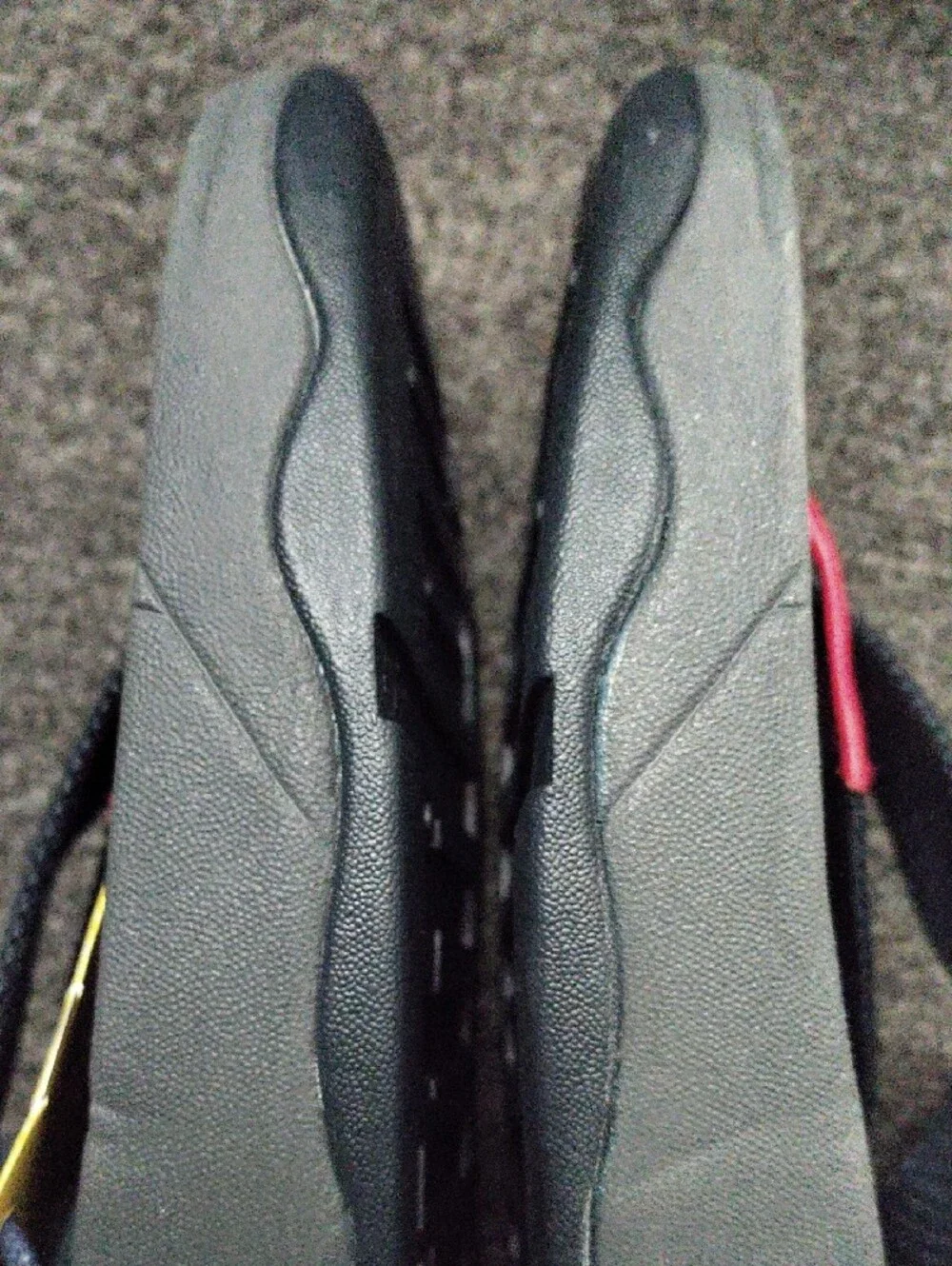 Fitflop Men’s Black Sandals with Red Toe Accent